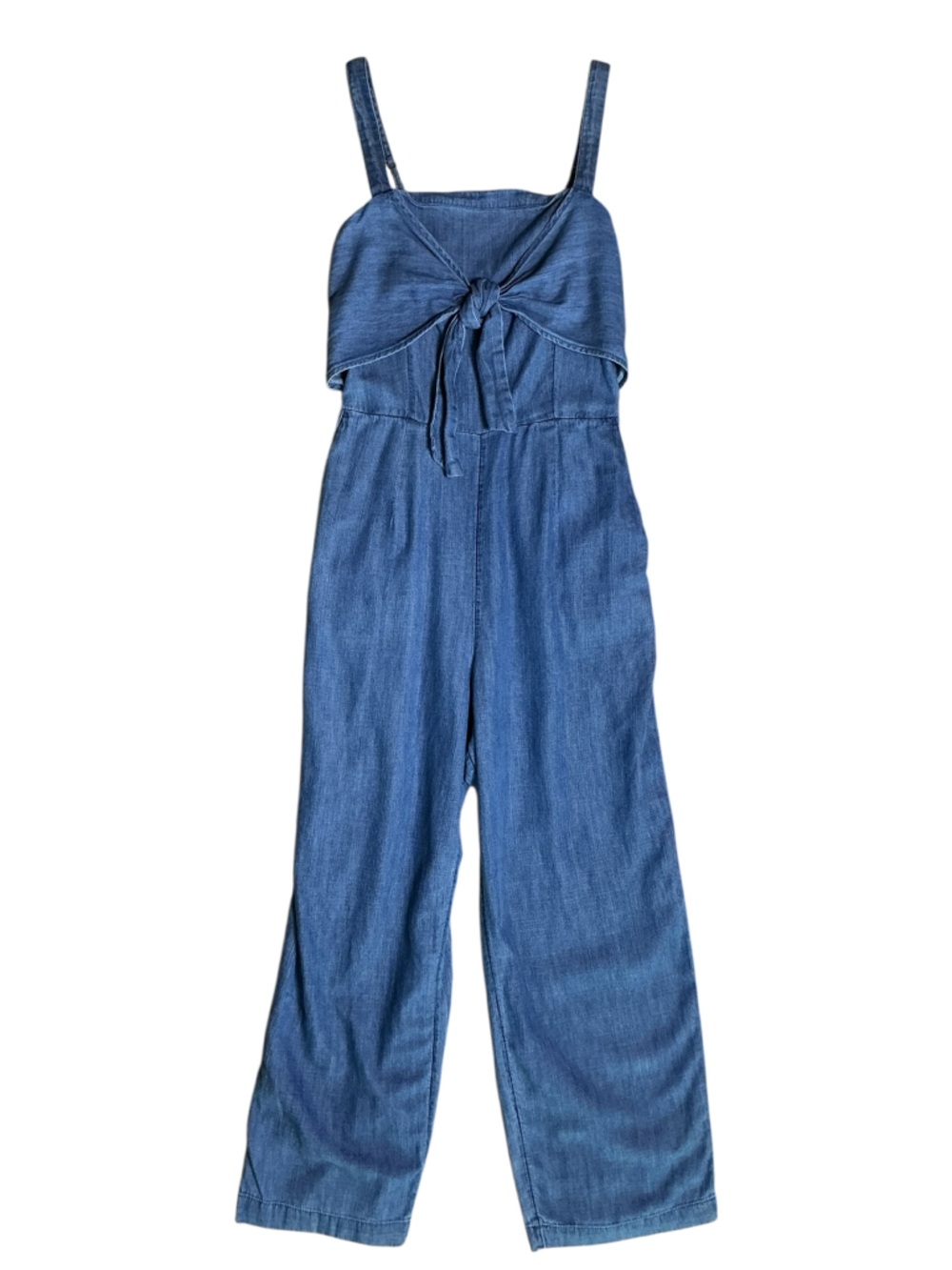 Abercrombie & Fitch Chambray Wide Leg Jumpsuit Size M - Picture 2 of 7